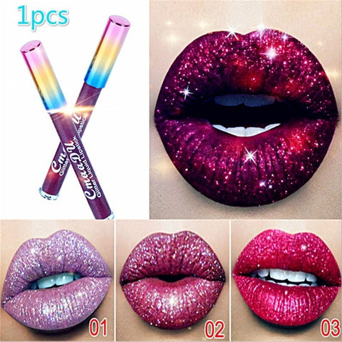 New shiny diamond lipstick waterproof lipstick liquid lipstick matte lipstick makeup lipstick female professional cosmetics