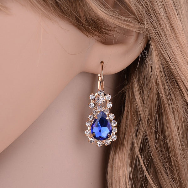 6 couleurs ensembles de bijoux boucles d'oreilles créoles boucles d'oreilles goutte d'eau