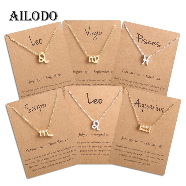 collier femmes en or collier Bélier 12 Horoscope signe du zodiaque pendentif...