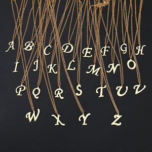 Femmes A-Z Alphabet Lettre Pendentif Colliers Personnalisation En Acier Inoxydable