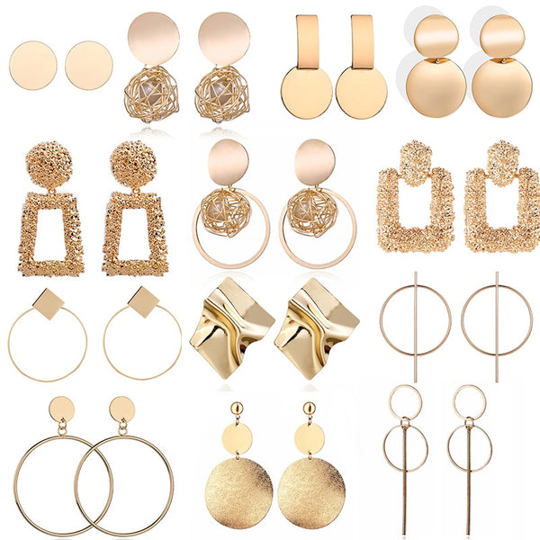 Boucles d'oreilles de déclaration de mode 2020 grandes boucles d'oreilles rondes géométriques pour les femmes suspendues boucles d'oreilles pendantes boucles d'oreilles