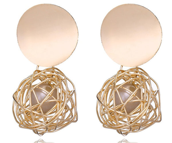 Boucles d'oreilles de déclaration de mode 2020 grandes boucles d'oreilles rondes géométriques pour les femmes suspendues boucles d'oreilles pendantes boucles d'oreilles