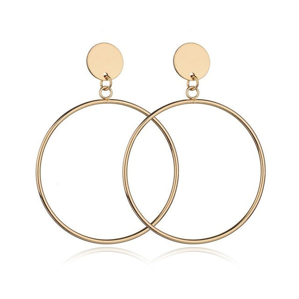 Boucles d'oreilles de déclaration de mode 2020 grandes boucles d'oreilles rondes géométriques pour les femmes suspendues boucles d'oreilles pendantes boucles d'oreilles