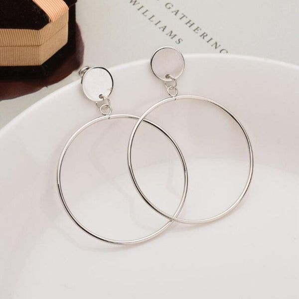 Boucles d'oreilles de déclaration de mode 2020 grandes boucles d'oreilles rondes géométriques pour les femmes suspendues boucles d'oreilles pendantes boucles d'oreilles