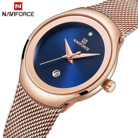 Women Watch Luxury Brand Fashion Casual Ladies Quartz Wristwatch Rose Gold Stainless Steel Mesh Dress Clock For Girl