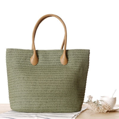 Round Straw Beach Bag Vintage Handmade Woven Shoulder Bag Raffia circle Rattan bags Bohemian Summer Vacation Casual Bags