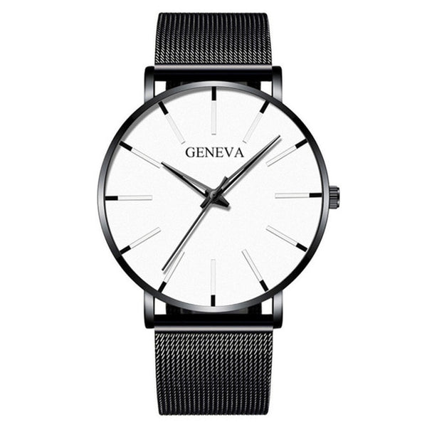 2020 Minimalist Men's Fashion Ultra Thin Watches Simple Men Business Stainless Steel Mesh Belt Quartz Watch Relogio Masculino