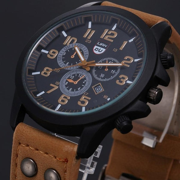 2020 Vintage Classic Watch Men Watches Stainless Steel Waterproof Date Leather Strap Sport Quartz Army Relogio masculino reloj