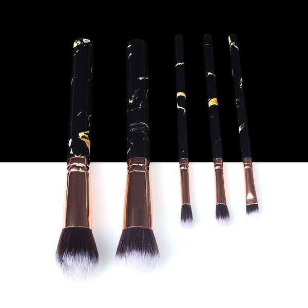 5/10/15pcs Marble Makeup Brushes Tool Natural Brush Set Kit Professional Powder Small High Quality Highlighter Lip Eyeshadow