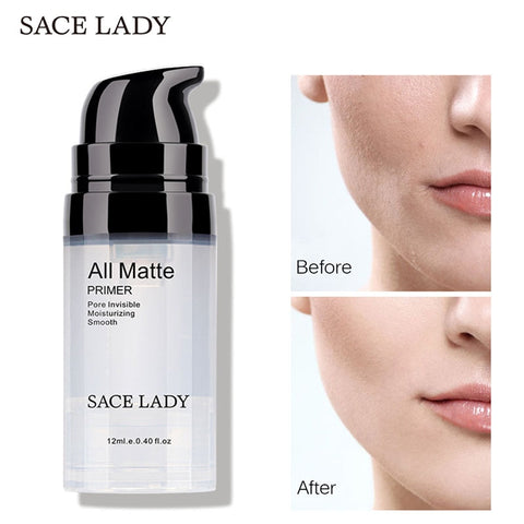 SACE LADY Face Base Primer Makeup Liquid Matte Makeup Fine Lines Oil-control Brighten Facial Cream Foundation Primer Cosmetic