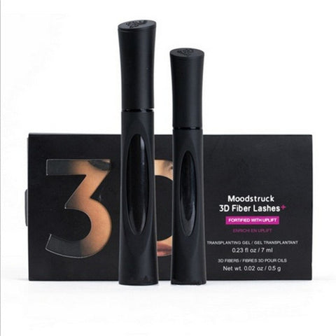 1Set=2pcs Women 3D Natural Lash Waterproof Mascara and Fiber Build Rich Thick Eyelash Long Lasting Smudge Free Eye Cosmetic