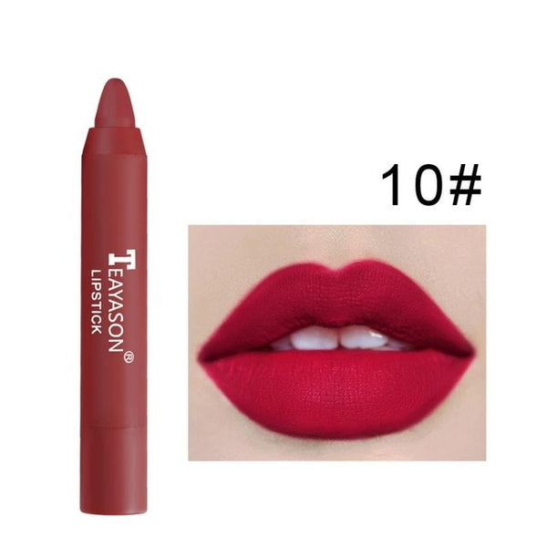 TEAYASON 12 Colors matte lipstick Lip Tint Lipstick Pen makeup waterproof maquillaje maquiagem Long lasting sexy make up TSLM1