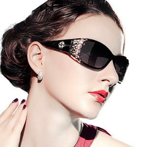 PARZIN Luxury Brand Vintage Women Sunglasses Polarized Ladies Sun Glasses For Women Hollow Lace Feminine Glasses For Driving
