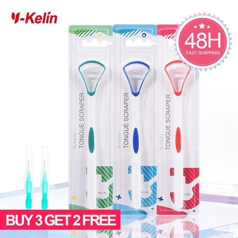 2020 new Y-Kelin Tongue Scraper   Brush cleaner Oral cleaning toothbrush  brush Fresh Breath remove coating tongue scraper