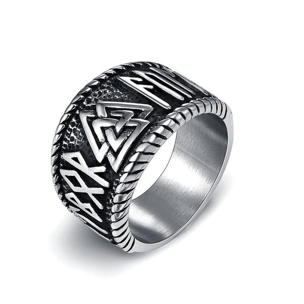 hommes bague en acier inoxydable Style Simple noir or argent