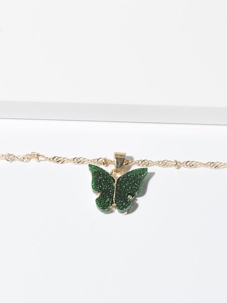 Mignon papillon pendentif collier pour les femmes