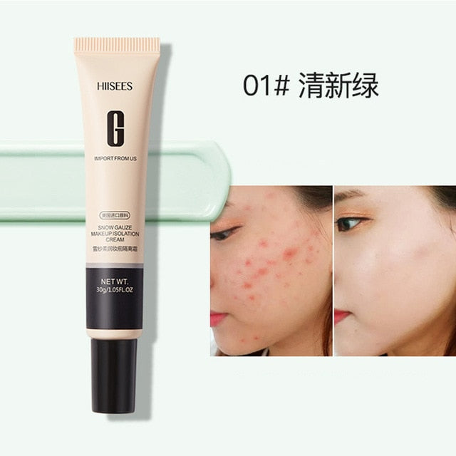 Pre-makeup isolation concealer nonporous primer face cream to cover pores dark circles primer oil control face cream base makeup