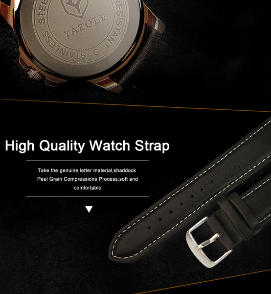 Yazole Brand Luxury Famous Men Watches Business Men's Watch Male Clock Fashion Quartz Watch Relogio Masculino reloj hombre 2020